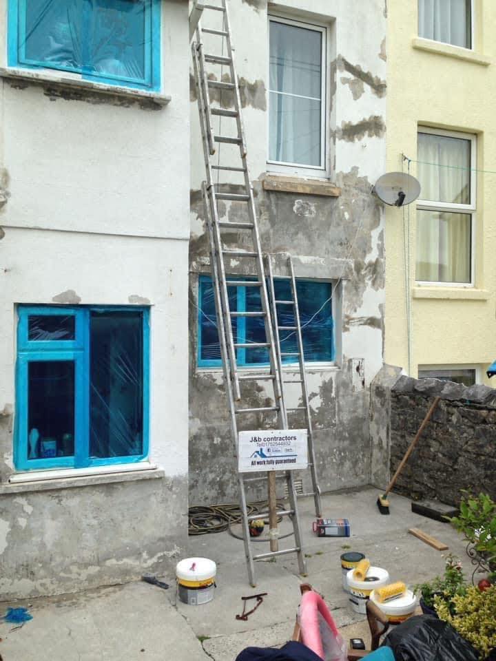 Render repair work in Polperro