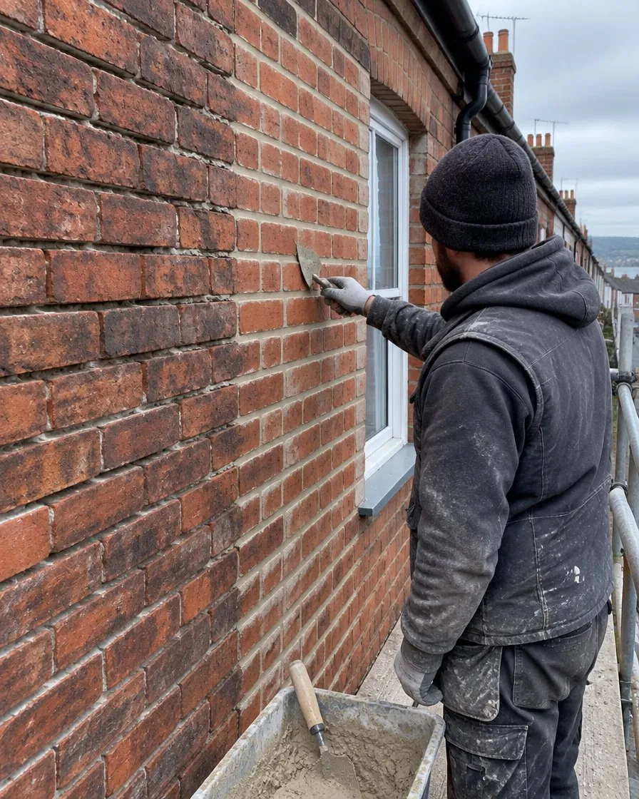 Brickwork and repointing in Polperro
