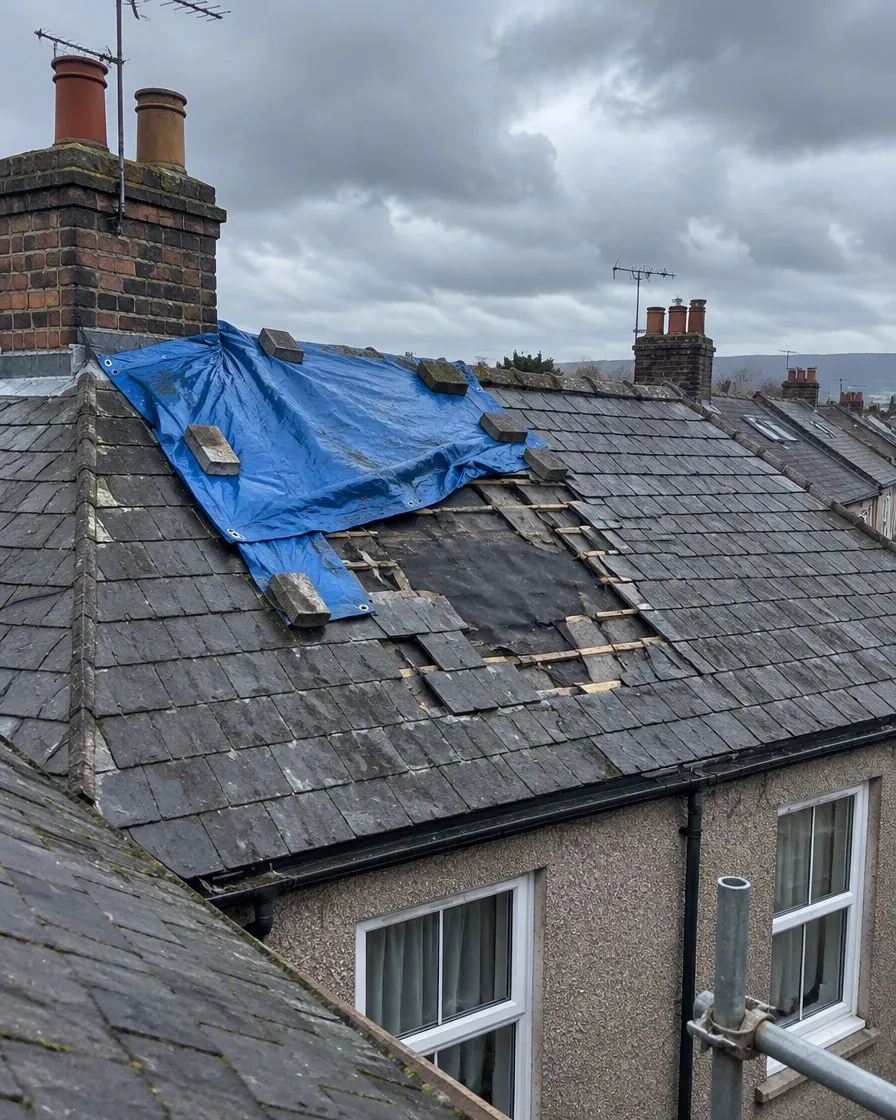 Storm damage and insurance work in Polperro